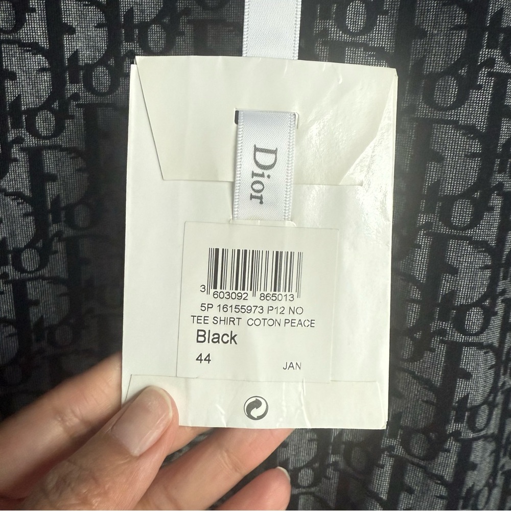 Dior Black and White Fitted Long Sleeve Top Size 44 NWT - Picture 2 of 6